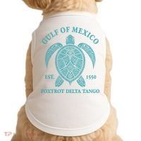 Gulf Of Mexico Turtle Foxtrot Delta Tango EST 1550 Doggie Tank thumb 0