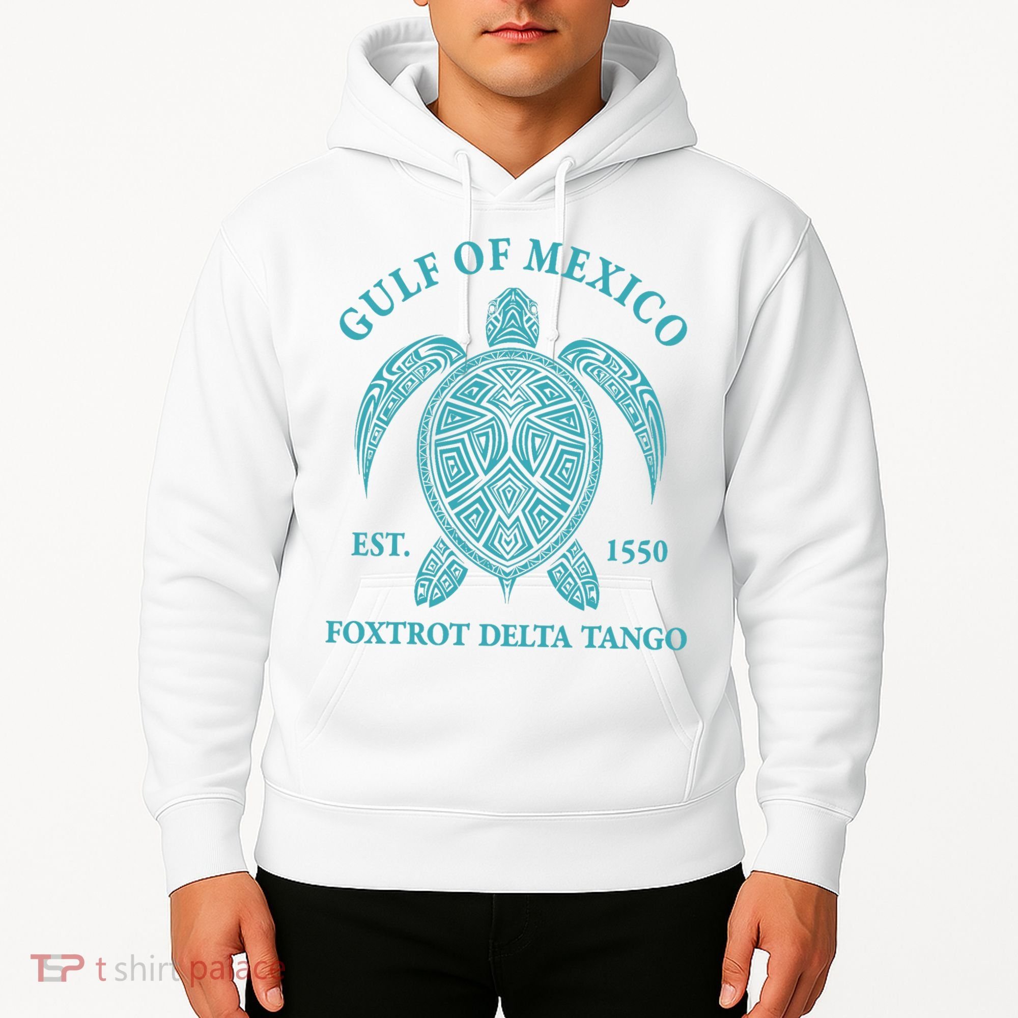 Gulf Of Mexico Turtle Foxtrot Delta Tango EST 1550 Hoodie