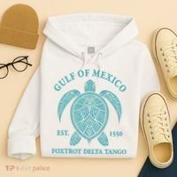 Gulf Of Mexico Turtle Foxtrot Delta Tango EST 1550 Hoodie thumb 4