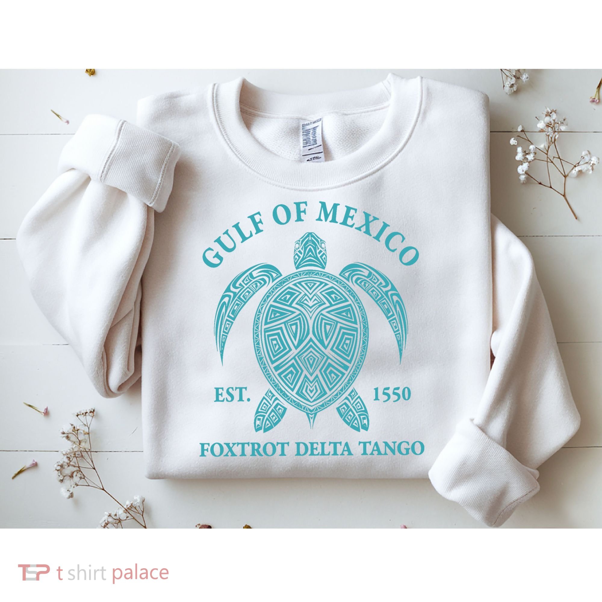 Gulf Of Mexico Turtle Foxtrot Delta Tango EST 1550 Sweatshirt