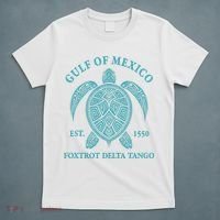 Gulf Of Mexico Turtle Foxtrot Delta Tango EST 1550 T-Shirt thumb 5