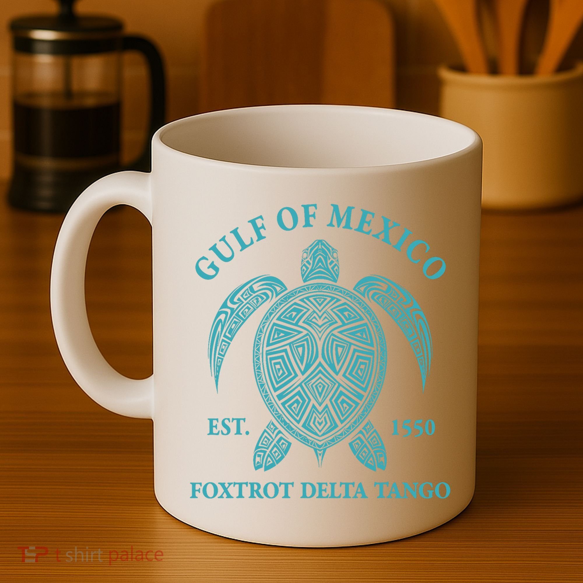 Gulf Of Mexico Turtle Foxtrot Delta Tango EST 1550 Coffee Mug