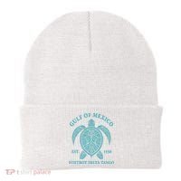 Gulf Of Mexico Turtle Foxtrot Delta Tango EST 1550 Beanie thumb 0
