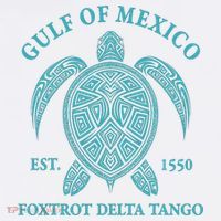 Gulf Of Mexico Turtle Foxtrot Delta Tango EST 1550 Women's Hoodie thumb 2