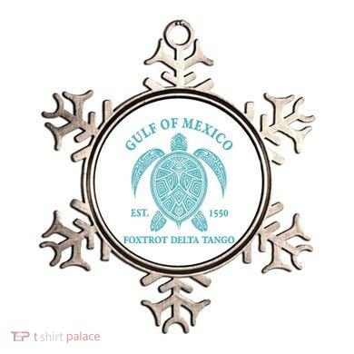 Gulf Of Mexico Turtle Foxtrot Delta Tango EST 1550 Ornament