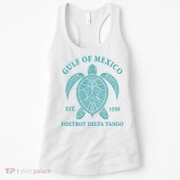 Gulf Of Mexico Turtle Foxtrot Delta Tango EST 1550 Women's Tank Top thumb 0