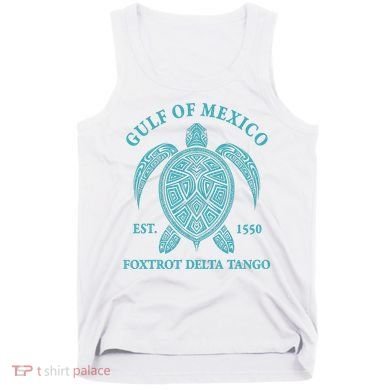 Gulf Of Mexico Turtle Foxtrot Delta Tango EST 1550 Tank Top