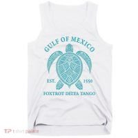 Gulf Of Mexico Turtle Foxtrot Delta Tango EST 1550 Tank Top thumb 0