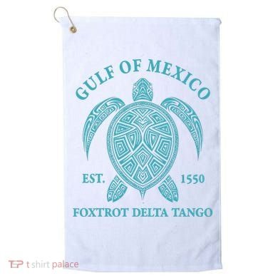 Gulf Of Mexico Turtle Foxtrot Delta Tango EST 1550 Golf Towel