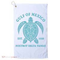 Gulf Of Mexico Turtle Foxtrot Delta Tango EST 1550 Golf Towel thumb 0