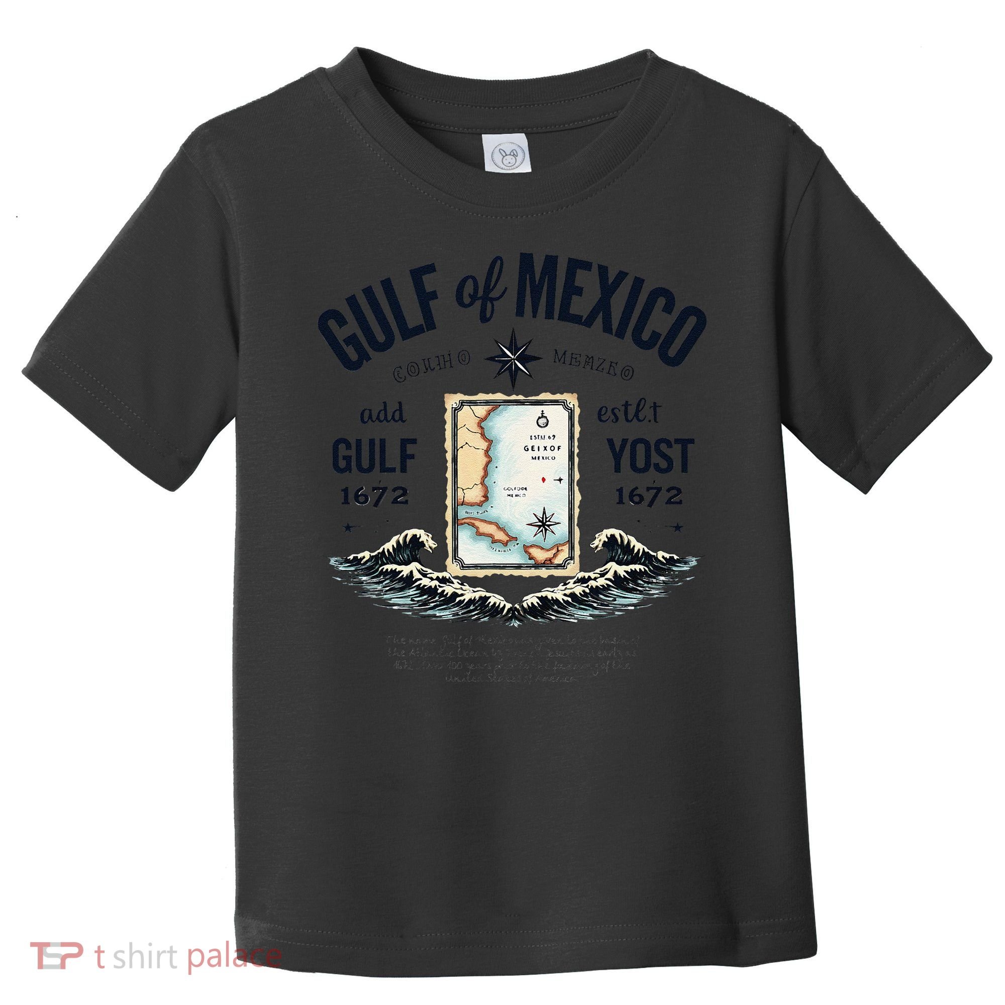Gulf Of Mexico Since 1672 Historic Map 1672 Funny Tees Toddler T-Shirt
