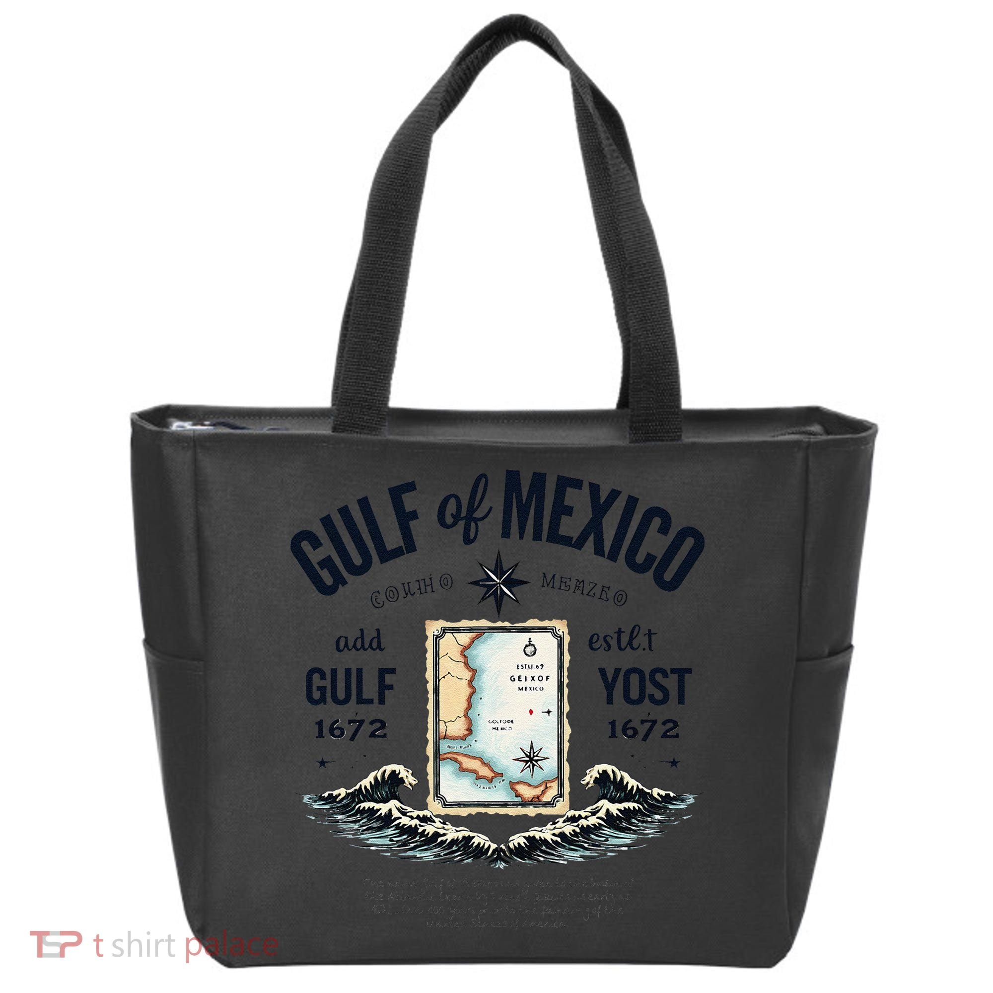 Gulf Of Mexico Since 1672 Historic Map 1672 Funny Tees Tote Bag