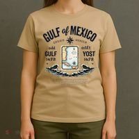 Gulf Of Mexico Since 1672 Historic Map 1672 Funny Tees T-Shirt thumb 4