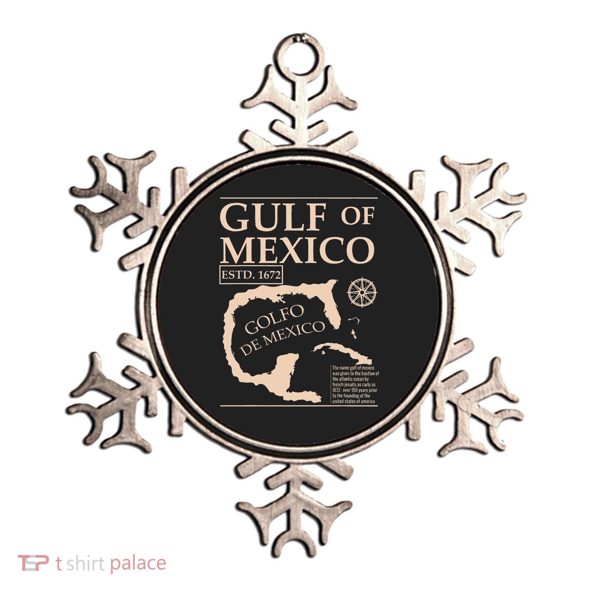 Gulf Of Mexico 1672 Historic Map Ornament