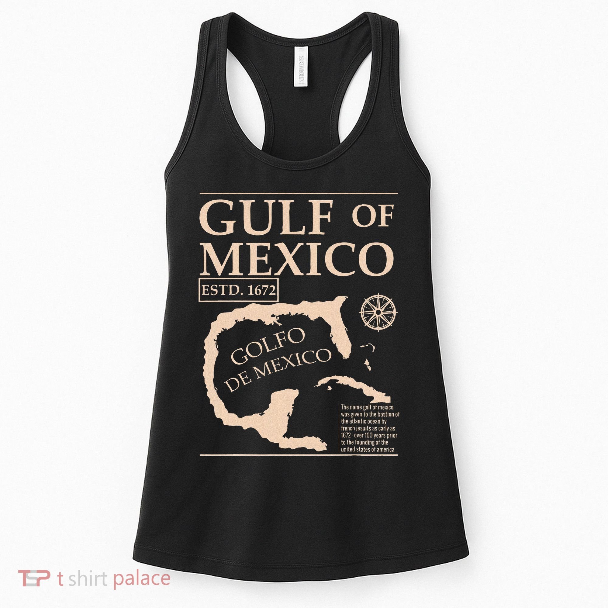 Gulf Of Mexico 1672 Historic Map Women's Tank Top