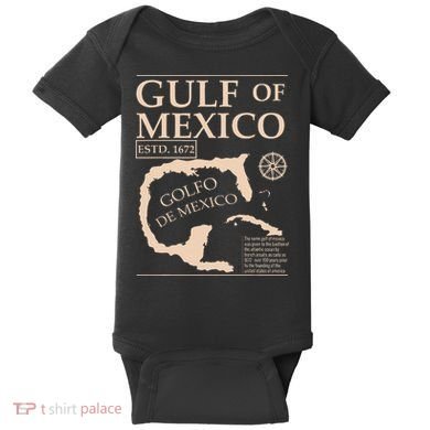 Gulf Of Mexico 1672 Historic Map Baby Bodysuit