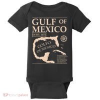 Gulf Of Mexico 1672 Historic Map Baby Bodysuit thumb 0