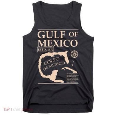 Gulf Of Mexico 1672 Historic Map Tank Top