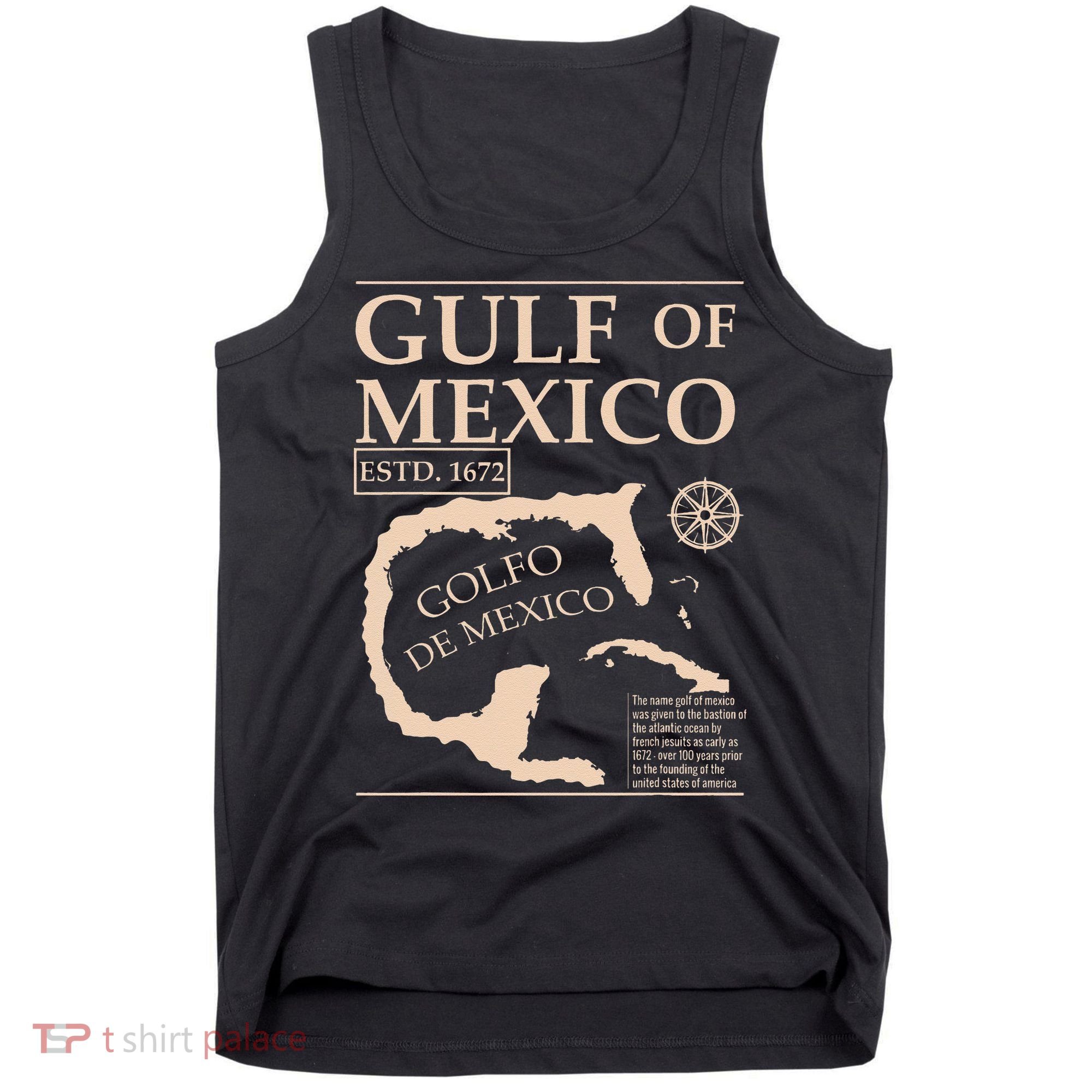 Gulf Of Mexico 1672 Historic Map Tank Top