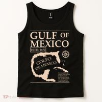 Gulf Of Mexico 1672 Historic Map Tank Top thumb 2