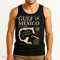 Gulf Of Mexico 1672 Historic Map Tank Top thumb 3
