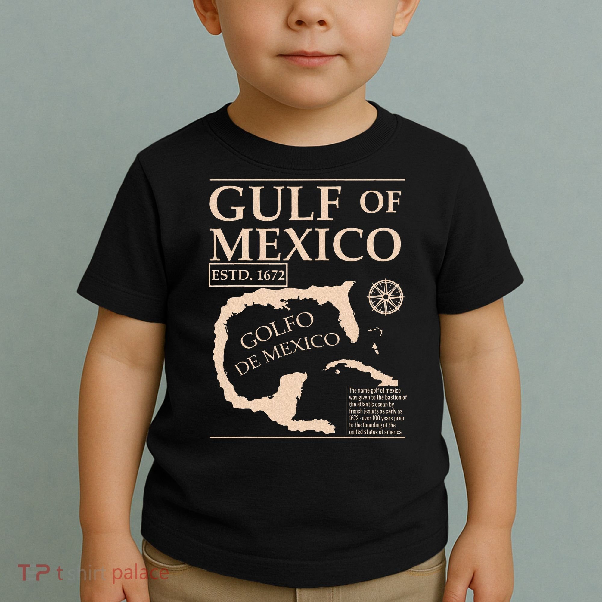 Gulf Of Mexico 1672 Historic Map Toddler T-Shirt