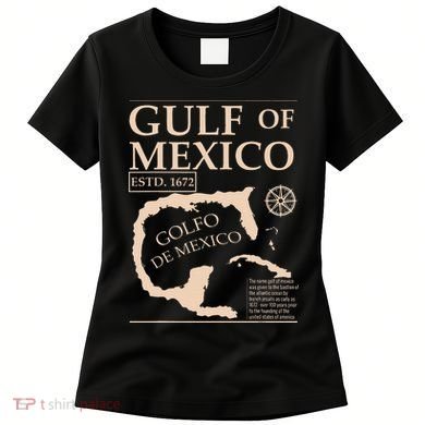 Gulf Of Mexico 1672 Historic Map Women's T-Shirt