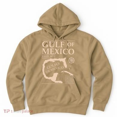 Gulf Of Mexico 1672 Historic Map Hoodie