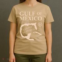 Gulf Of Mexico 1672 Historic Map T-Shirt thumb 4