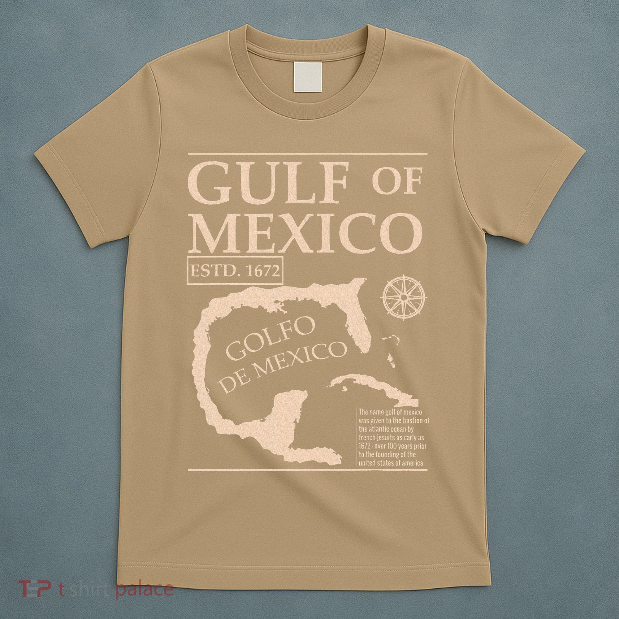 Gulf Of Mexico 1672 Historic Map T-Shirt