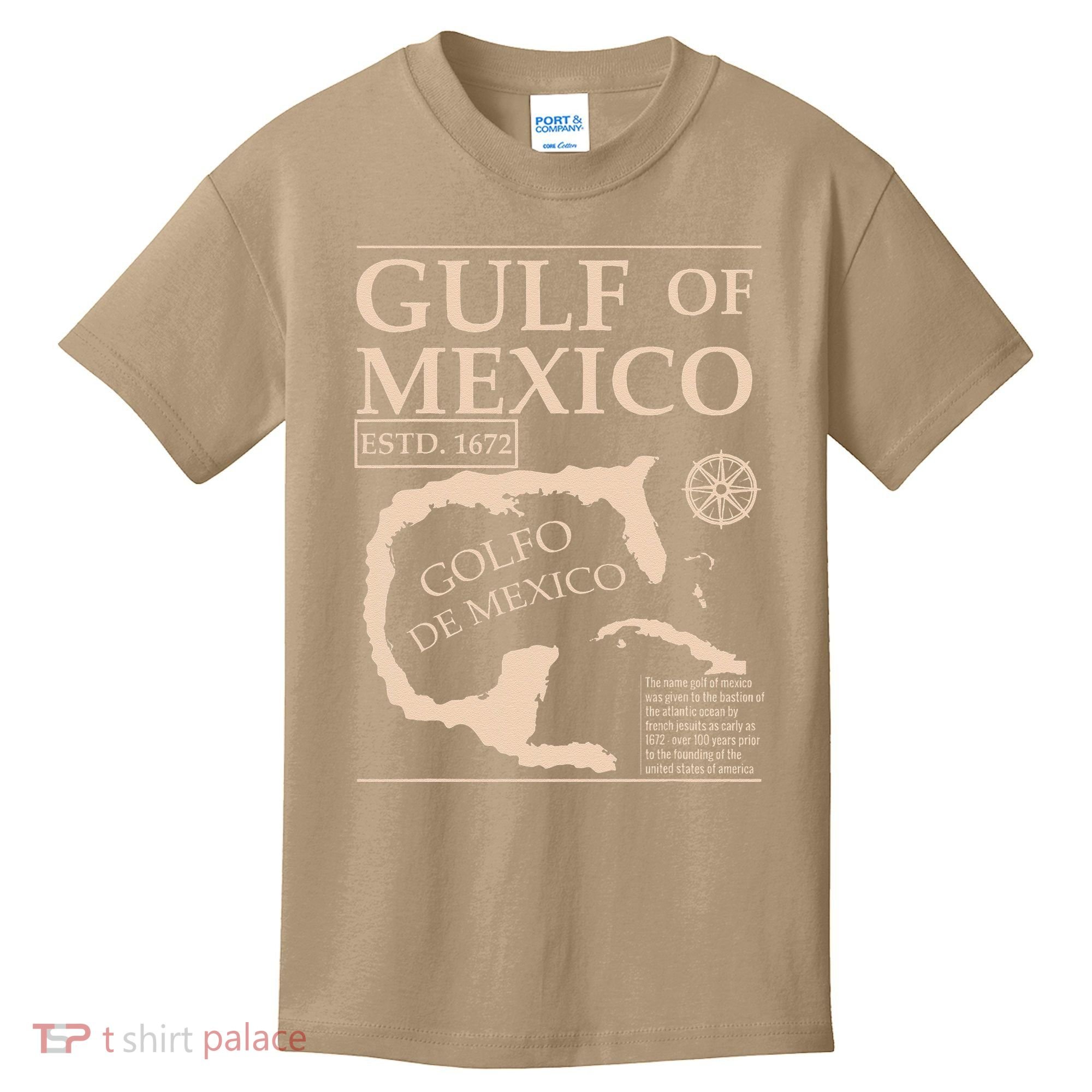 Gulf Of Mexico 1672 Historic Map Kids T-Shirt