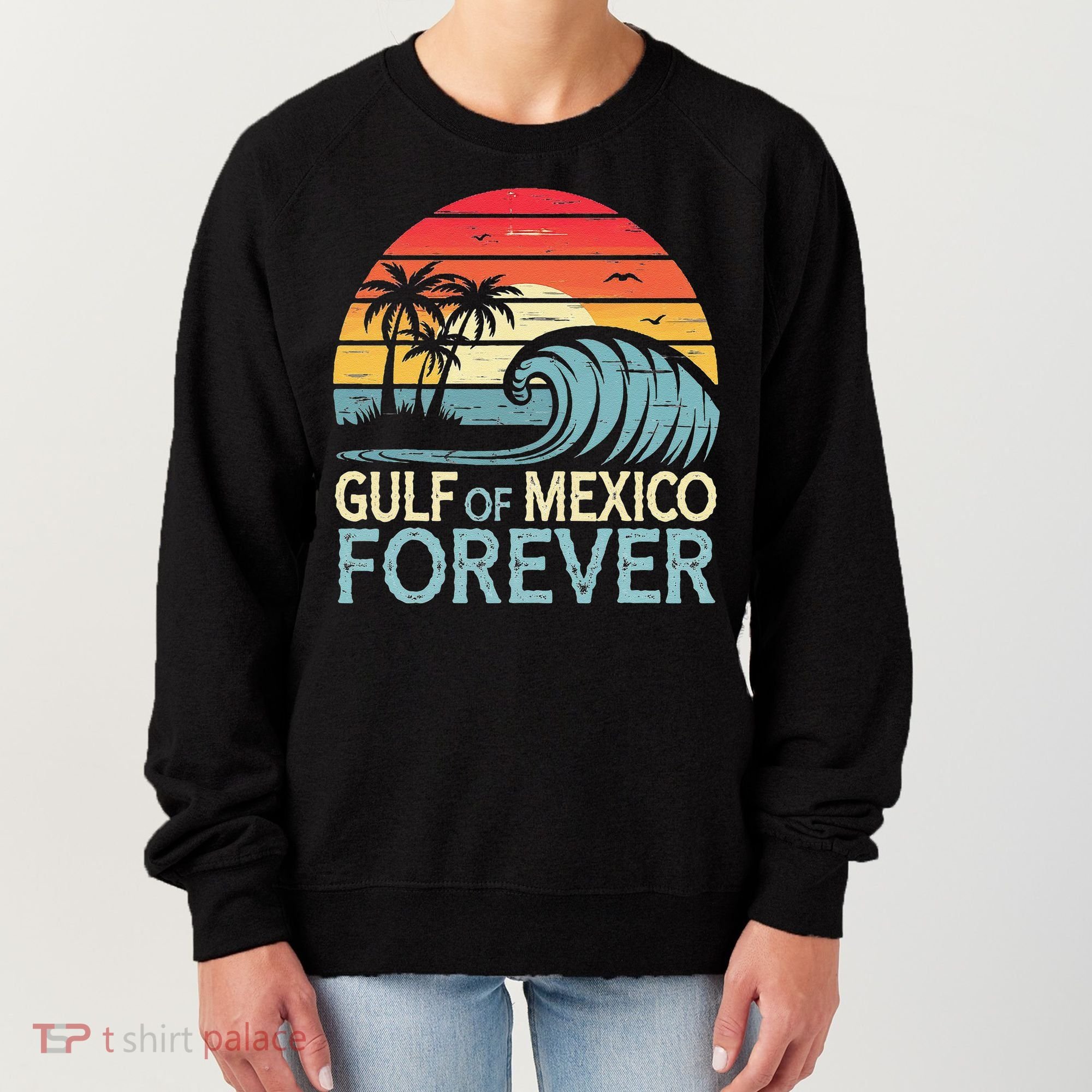 Gulf Of Mexico Forever Wave Surfing Tropical Women's Sweatshirt