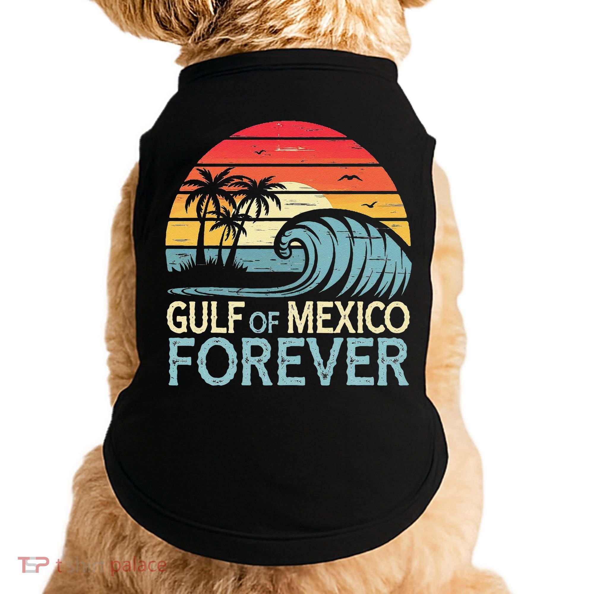Gulf Of Mexico Forever Wave Surfing Tropical Doggie Tank