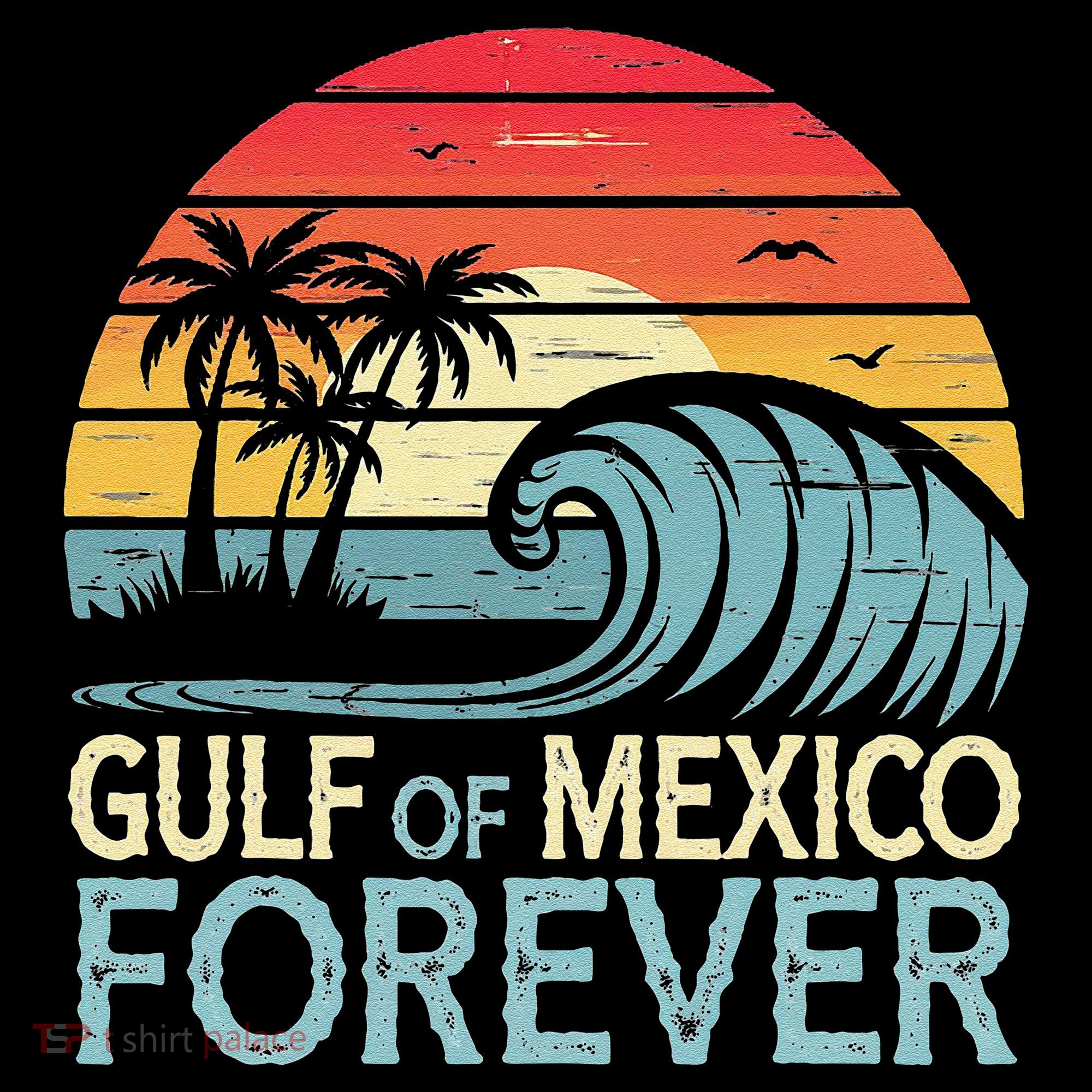 Gulf Of Mexico Forever Wave Surfing Tropical Women's Hoodie