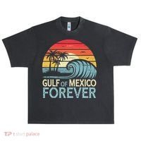 Gulf Of Mexico Forever Wave Surfing Tropical Urban Oversized Heavyweight T-Shirt thumb 0