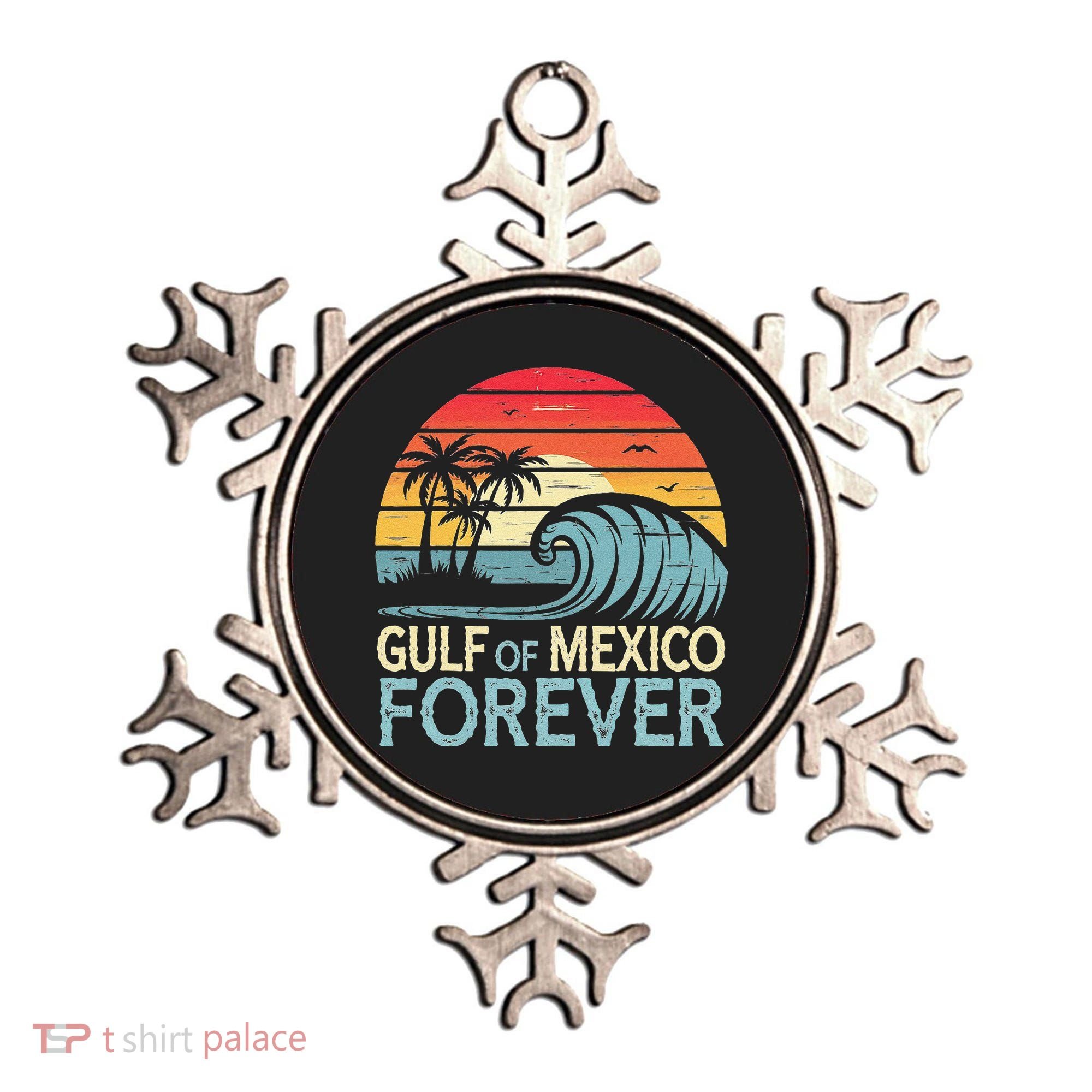 Gulf Of Mexico Forever Wave Surfing Tropical Ornament