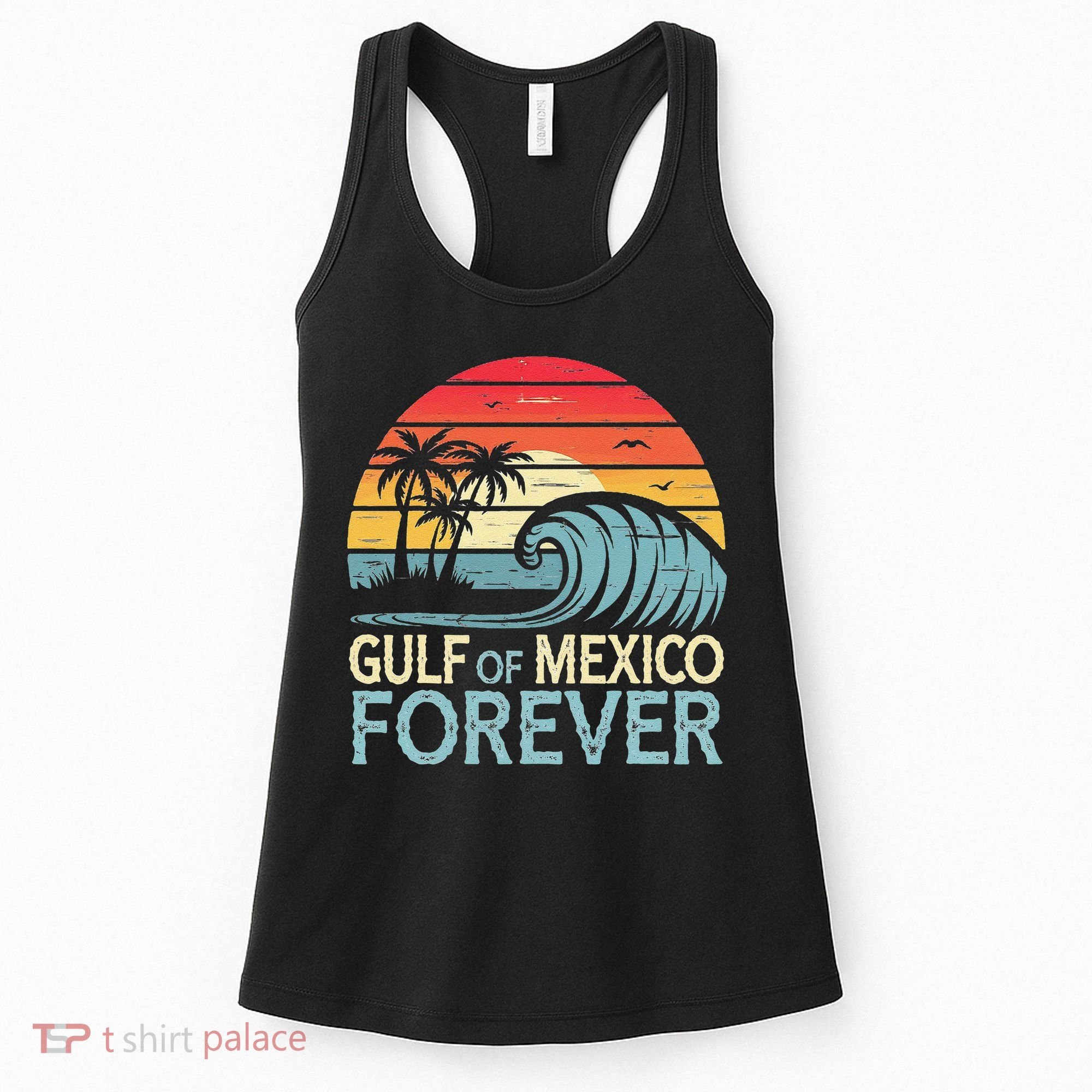 Gulf Of Mexico Forever Wave Surfing Tropical Women's Tank Top