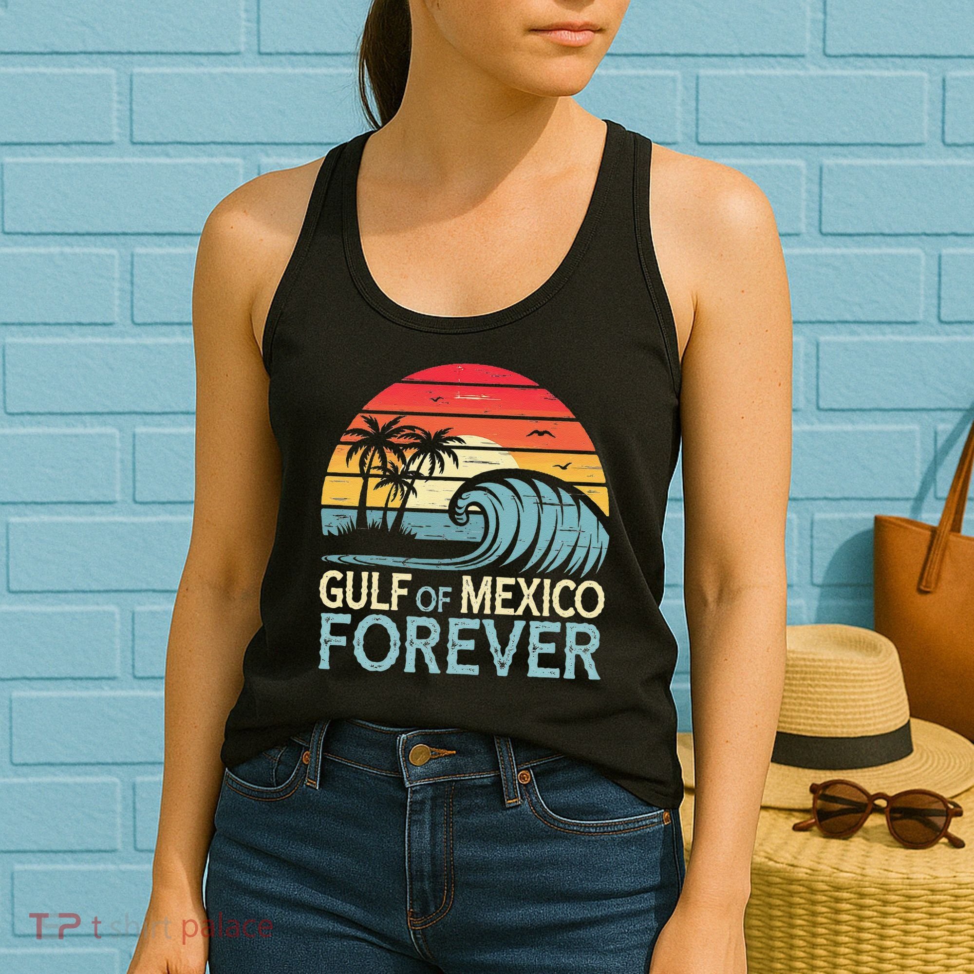 Gulf Of Mexico Forever Wave Surfing Tropical Women's Tank Top