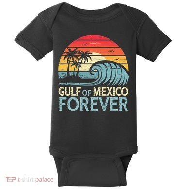 Gulf Of Mexico Forever Wave Surfing Tropical Baby Bodysuit
