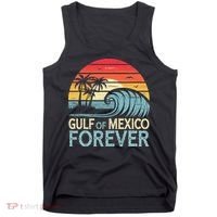 Gulf Of Mexico Forever Wave Surfing Tropical Tank Top thumb 0