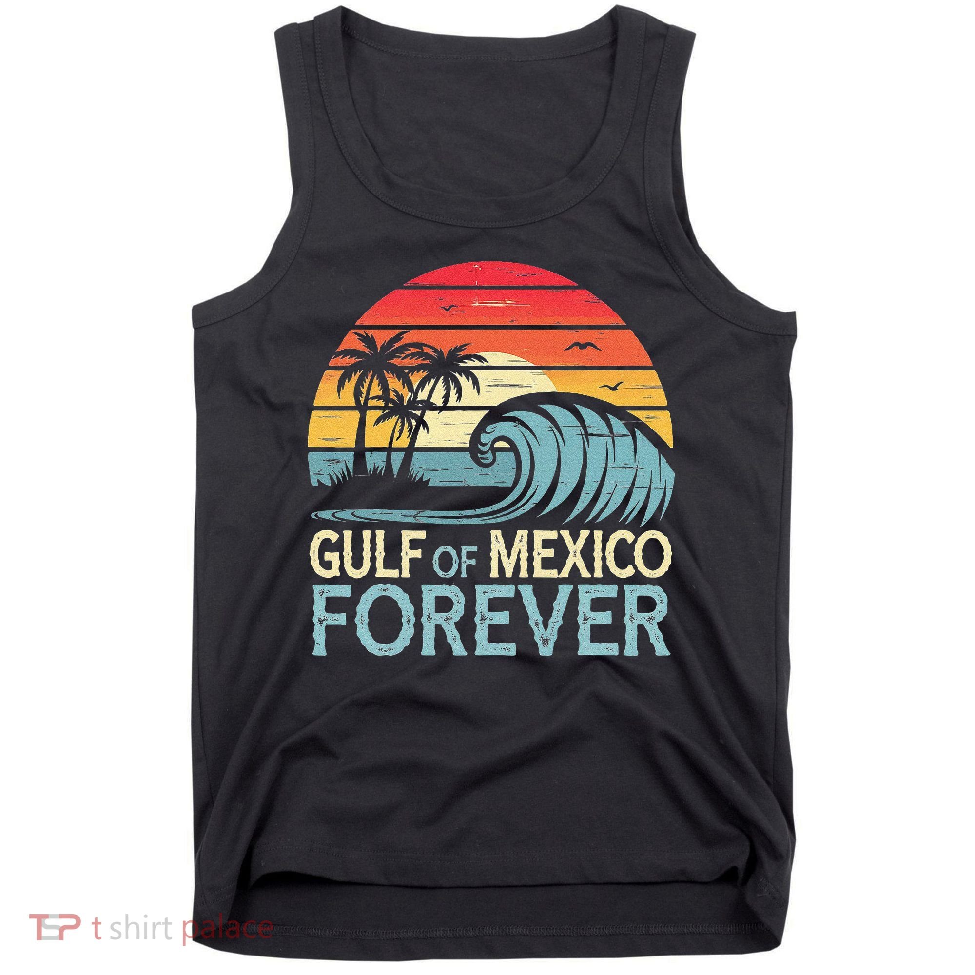 Gulf Of Mexico Forever Wave Surfing Tropical Tank Top