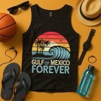 Gulf Of Mexico Forever Wave Surfing Tropical Tank Top thumb 4