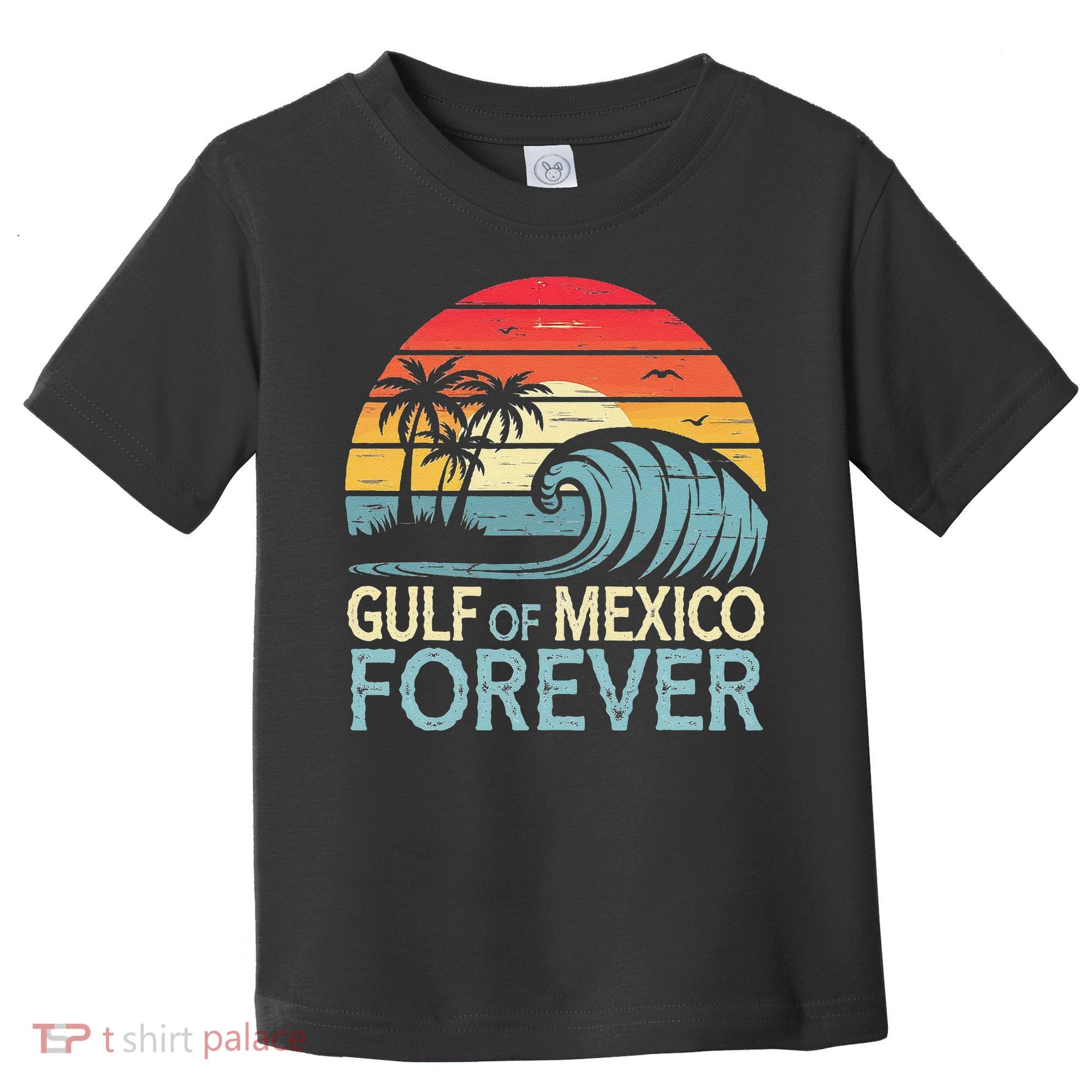 Gulf Of Mexico Forever Wave Surfing Tropical Toddler T-Shirt