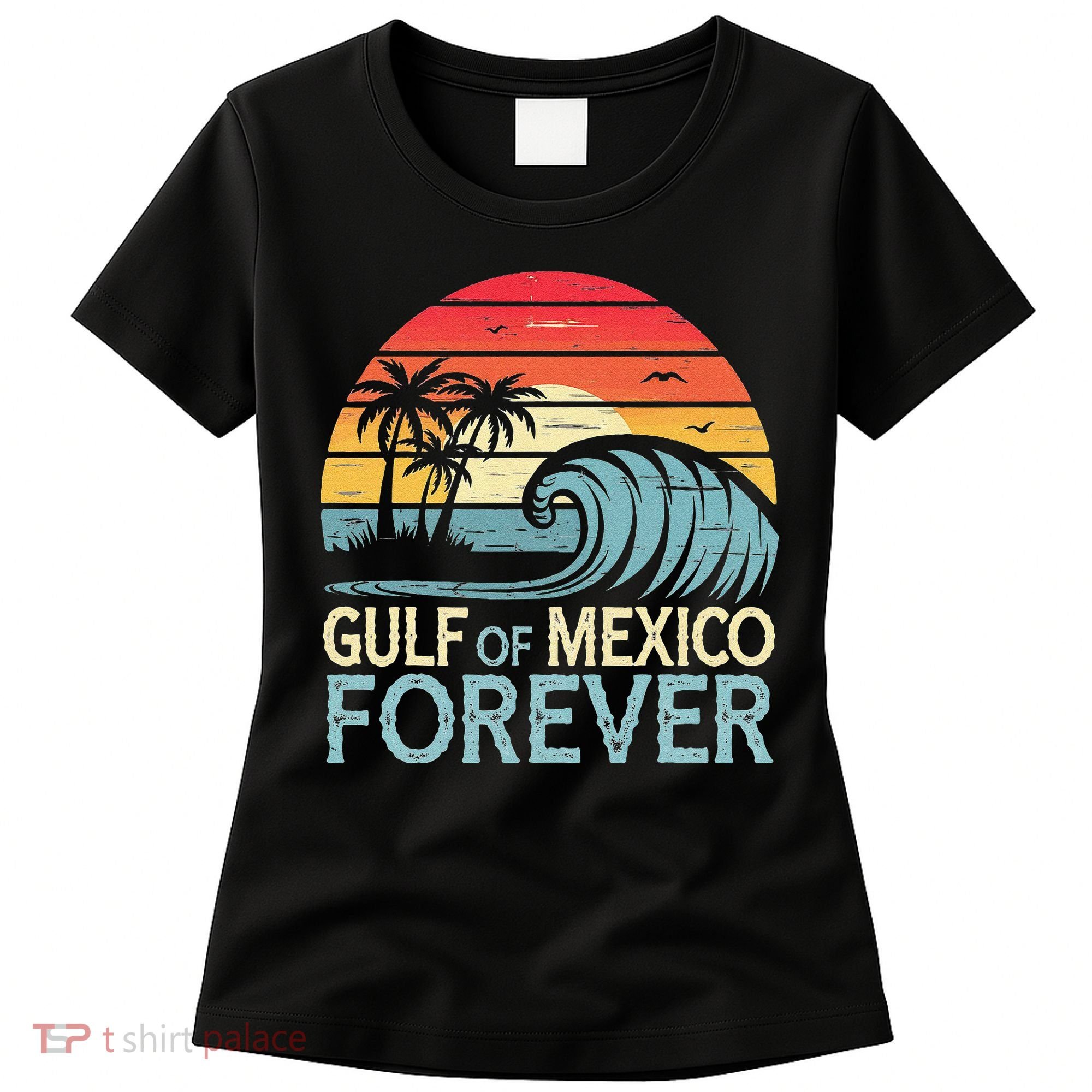 Gulf Of Mexico Forever Wave Surfing Tropical Women's T-Shirt