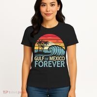 Gulf Of Mexico Forever Wave Surfing Tropical Women's T-Shirt thumb 4
