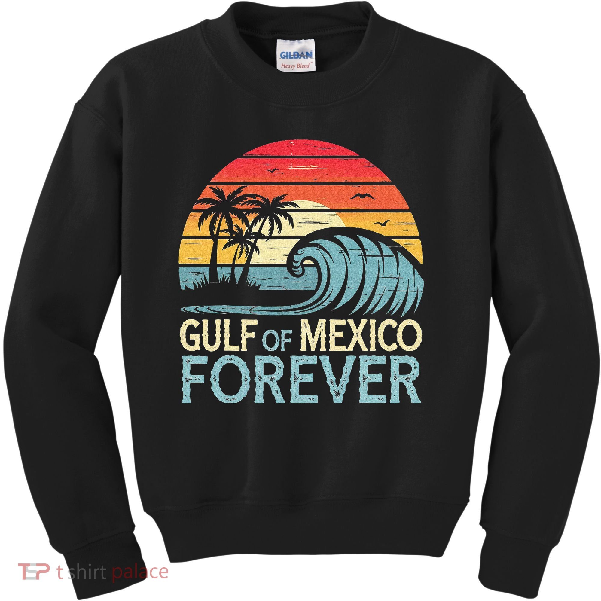 Gulf Of Mexico Forever Wave Surfing Tropical Kids Sweatshirt