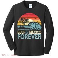Gulf Of Mexico Forever Wave Surfing Tropical Kids Long Sleeve Shirt thumb 0