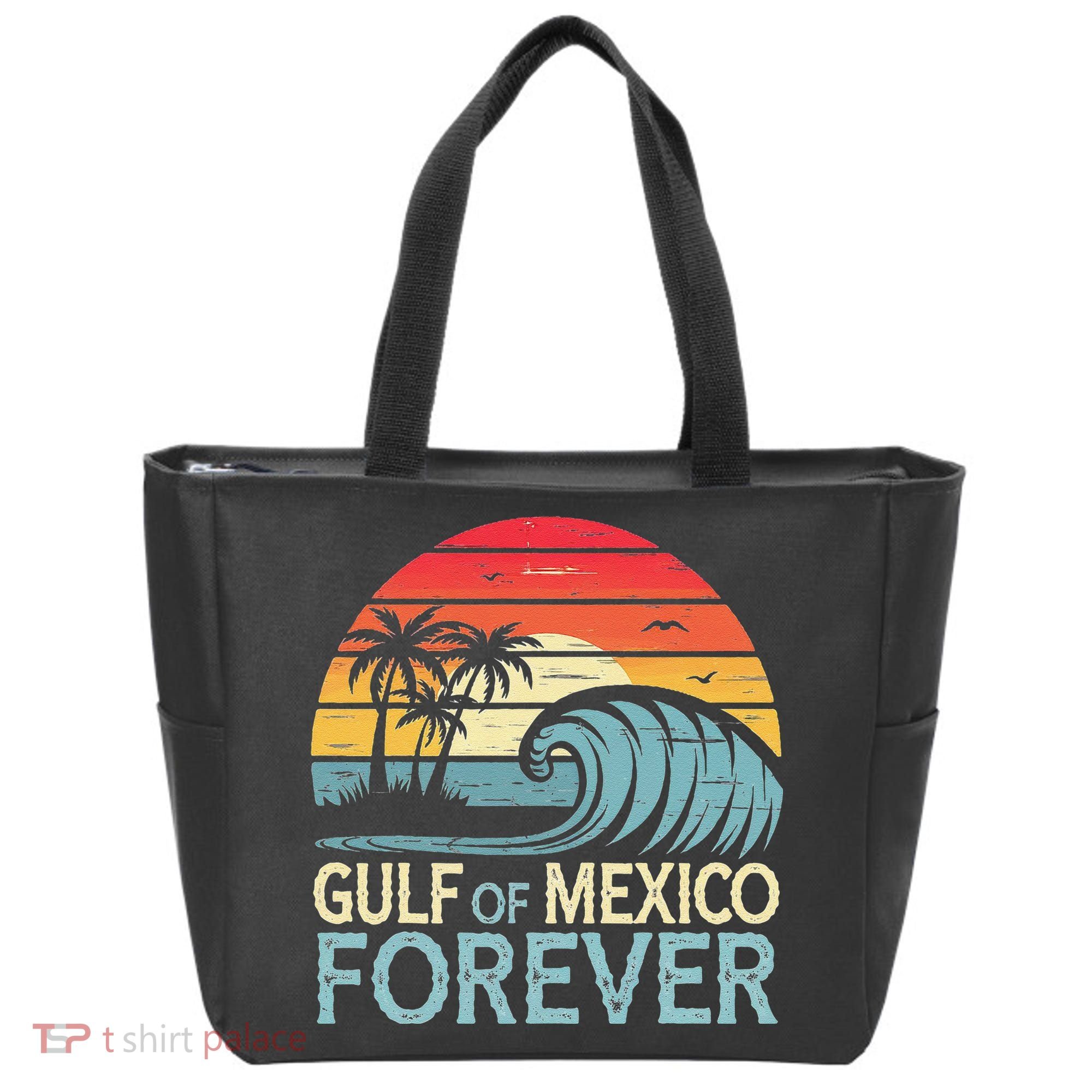 Gulf Of Mexico Forever Wave Surfing Tropical Tote Bag