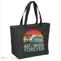 Gulf Of Mexico Forever Wave Surfing Tropical Tote Bag thumb 2