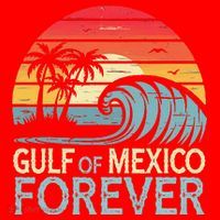 Gulf Of Mexico Forever Wave Surfing Tropical Santa Hat thumb 1